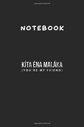 Notebook: Kita Ena Malaka Funny Greek 6"x9" Lined Pages Notebook White Paper Blank Journal with Black Cover 111 pages for Kids or Men and Women Papa