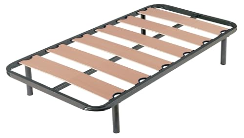 Shiito | Somier Dan de láminas con Patas | Estructura Robusta y diseño Funcional con antiruido | Descanso y Estabilidad garantizados | 90x190 cm