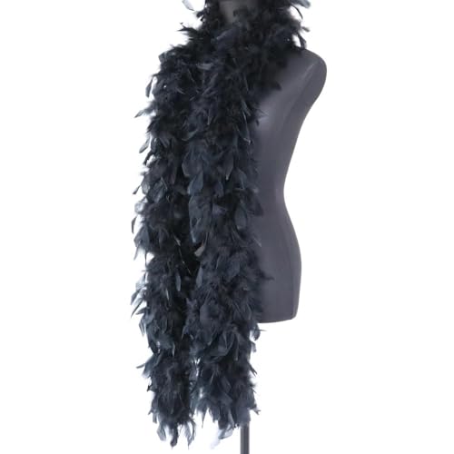 Boa en plumes de marabout bleu lac de 2m pour accessoires de couture et châle - 2