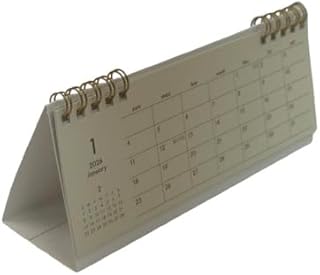 卓上カレンダー 横長 シンプルカラー 2026 1個 (イエロー)