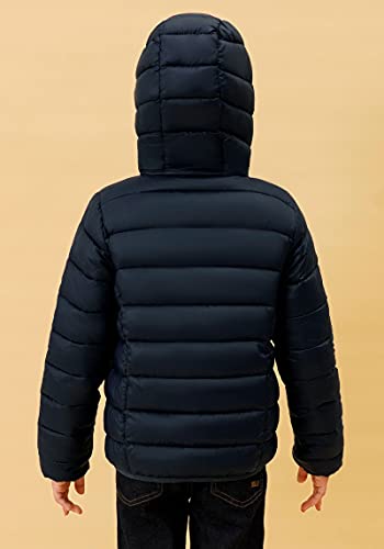 Solocote Girls Winter Coats Lightweight Water-Resistant Windproof Packable Hooded Down Like Padding Jacket, Sln2108-Navy-6Y #TOP1