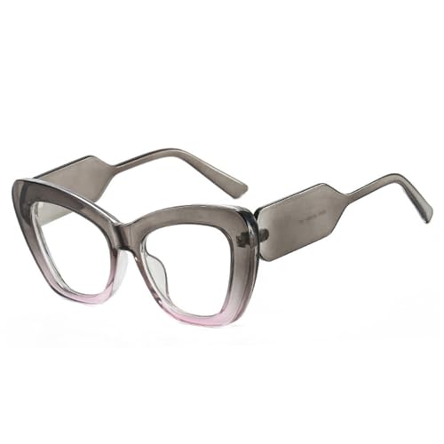Lunettes de soleil œil de chat tendance verres dégradés mode été grand format