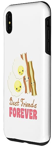 Image of iPhone XS Max Cute Kawaii Eggs and Bacon BFF Best Friends Forever Case