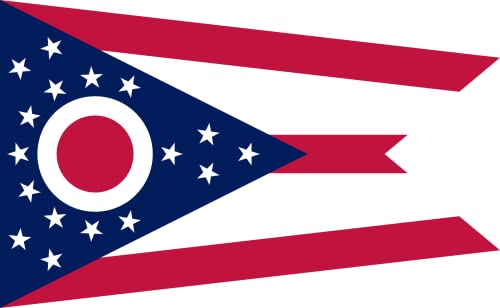 Drapeau Ohio 100x150cm grand format horizontal de 1.5m² pour mât