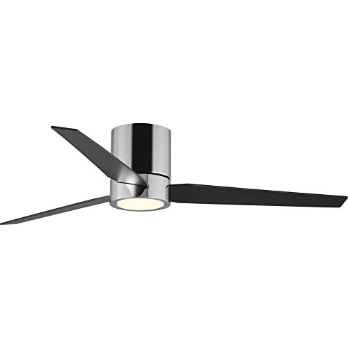 Progress Lighting P2588-1530K Braden 56inch Indoor Hugger Ceiling Fan, Polished Chrome