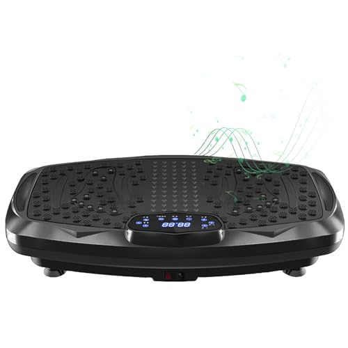 NIMTO Vibration Plate Exercise Machine, 99 Levels, Black
