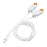 TIENFOKOTA VNS Ear Clip Adapter Ultimate Comfort and Stable Signal. Experience Superior Conductivity with Conductive Sponge Tip and A Solid, Non Slip Dual Ear Clip Design. White 3.9Ft