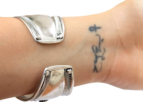 Generic Black Onyx Argentium Plated Stainless Steel Adjustable Cuff Bracelet thumb #6