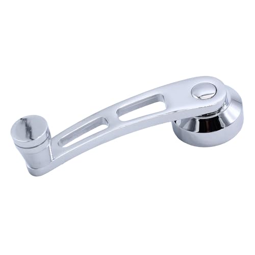 Image of 1 Pair Left & Right Window Crank Handle Kit Chrome Billet Aluminum 4 1 /4 inch Window Handles Fits for Hot Rod Chevy Ford Chrysler