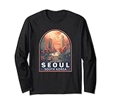 Photo Gallery seoul corea del sud retro emblema vintage maglia a manica Photo Gallery seoul corea del sud retro emblema vintage maglia a manica
