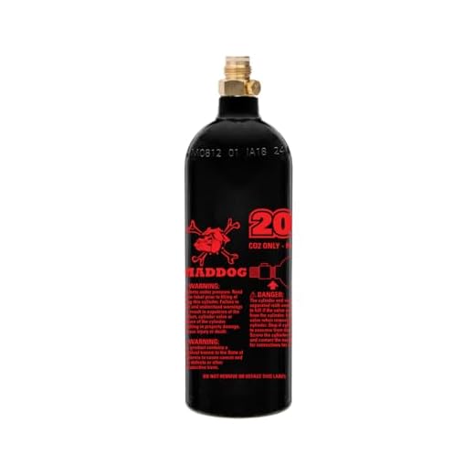 Maddog 20 Oz Refillable Aluminum CO2 Paintball Tank Bottle- 1 Pack