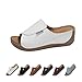 Comfortable Orthopedic Wedge Sandals For Women 2025,Breathable Summer Solid Color Platform Slip On Walking Sandals With Arch Support,Open Toe Wide Casual Vacation Shoes Slippers