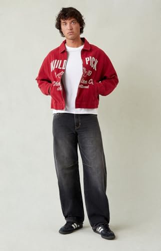 PacSun Men's Mason Baggy Barrel Jeans Dart Black3