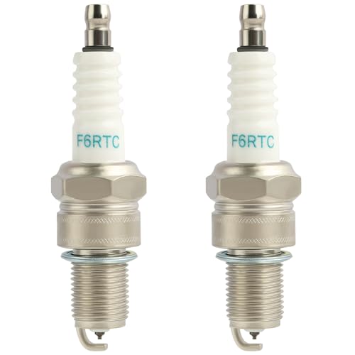 2 Stück F6RTC Zündkerze Rasenmäher Ersatzteil, für NGK 7822/6634/BPR6ES/995/WR6DC 7900/WR7DC/RN9YC RN10YC RN11YC/3047/W20EPR-U/VW20/ MTD 951-10292 751-10292 131-039, OEM