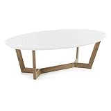 Mesa de centro ideal para cualquier tipo de interior como salones y salitas. Gracias a sus tonalidades, también es perfecta para espacios reducidos, ya que augmenta la luminosidad y la sensación de espacio.