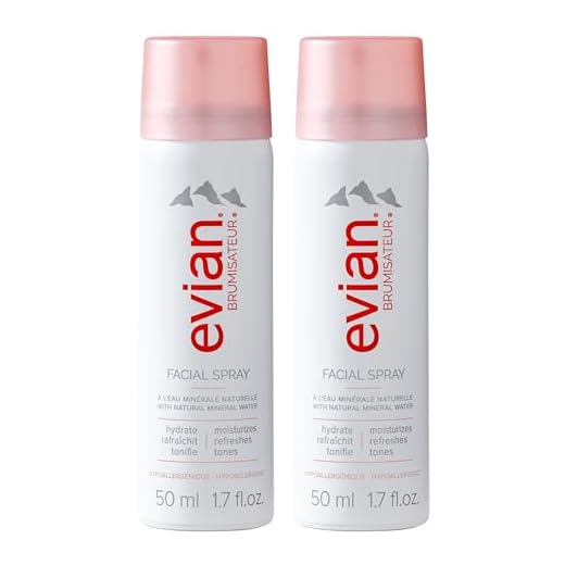 Evian Facial Spray Travel Duo 1.7 Fl Oz (Pack of 2)
