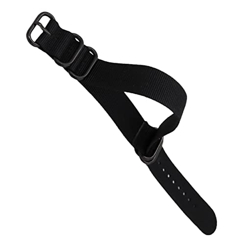 Correa de reloj de nylon ajustable GALPADA negra de tres piezas para hombre y mujer 6