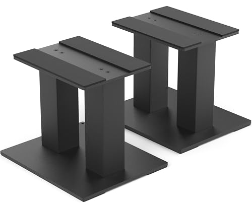 1 Pair Desktop Speaker Stands with Vibration Absorption Pads up to 13KG