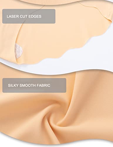 Kiench Teen Girls Seamless Hipster Underwear No Show Panties Invisible Briefs 8-Pack4