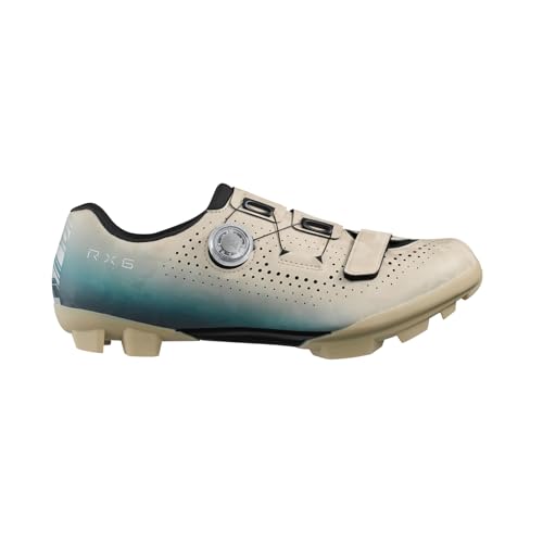 SHIMANO SH-RX600 Men’s Versatile, Performance Gravel Cycling Shoe, Beige/Blue, 10