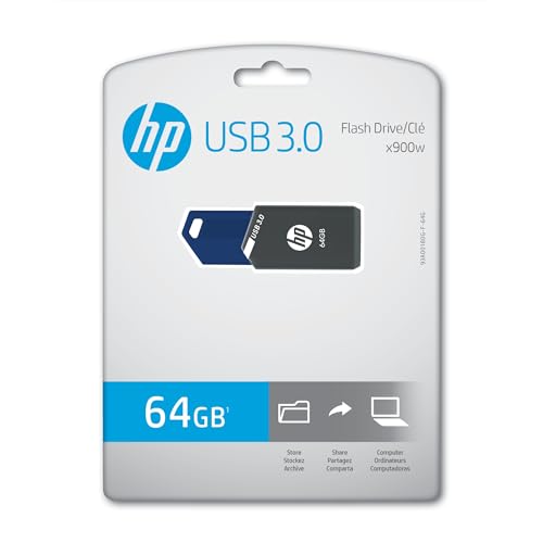 HP x900w USB 3.0 Flash Drive, 64GB, Gray/Blue - image 8
