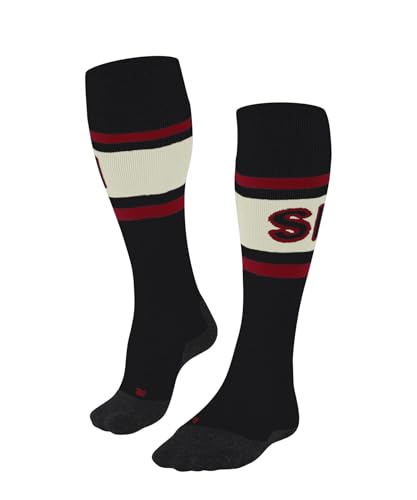 FALKE Herren Skisocken SK2 Intermediate Wool M Kh Wolle Funktionsmaterial warm dick 1 Paar, Schwarz Black 3000 Trend, 44-45