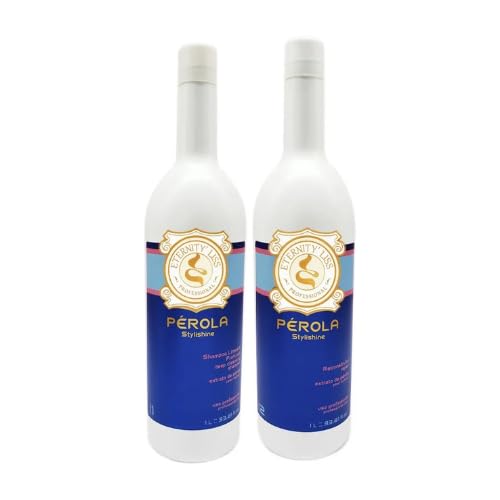 Kit lisciatura Eternity Liss Pérola Trattamento per lisciare i capelli (2 x 1 litro Shampoo e cheratina)