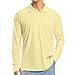 JWNYJFB Sun Shirt Mens UPF 50 Long Sleeve UV Protection Golf Polo T-Shirt Lightweight Hiking Rash Guard Fishing Swimming Cooling Shirts Playeras para el Sol de Trabajo Hombre Yellow XL