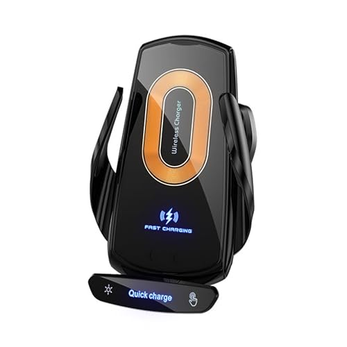 Image of Car Wireless Charger, Automatic Clamping Car Mount 15W Wireless Charging Car Mobile Holder 360 Rotatable, Compatible with Magsafe,iPhones & All Wireless Charge Enabled Phones - Black