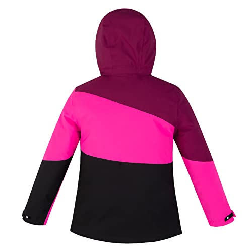 Foto von Killtec Mädchen Skianzug Größe 140 wasserdicht 10.000 mm Wassersäule - Skijacke Pink Schwarz, Skihose Pink