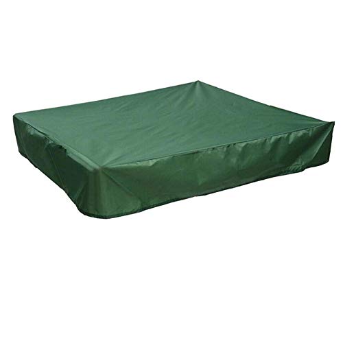 Sandpit Cover, Green Waterproof Dustproof UV Protection Square Pool Cover with Drawstring for Sandpit, Toys and Furniture, Sandbox Cover