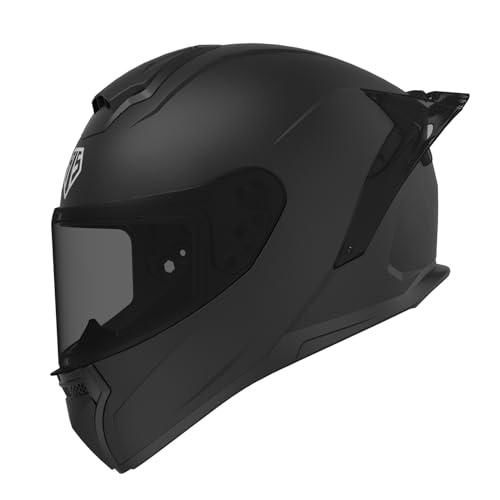 RUYICZB Casque De Moto Intégral, Casque Avant Rabattable Approuvé Dot/ECE, Casque Intégré, Casque Intégral Rabattable, Casque De Moto À Ventilations Multiples pour Adultes,C,XL
