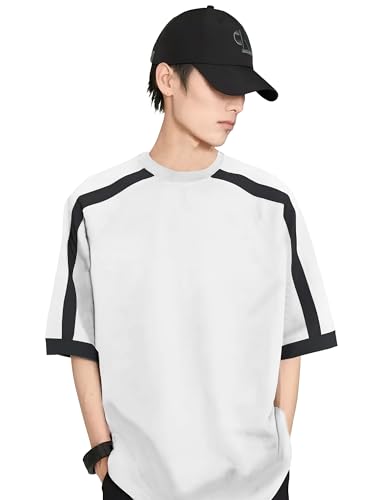 Image of Jump Cuts || Mens || Colorblock || Round Neck || 3 /4th Sleeve || Cotton Blend || T-Shirt
