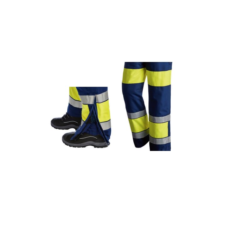 RedWing 76770 Flame Retardant Hi Vis Winter Bib 'N' Brace Blue and Yellow (Medium)