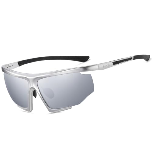 DUCO Sports Mens Sunglasses Trendy Square Polarized Running Sunglasses For Men UV400 Lens DC8238