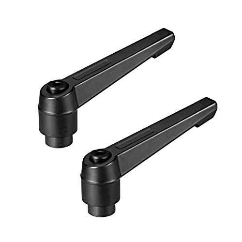 Image of uxcell M10x1.5mm Handle Adjustable Clamping Lever Thread Push Button Ratchet Female Threaded Stud 2 Pcs