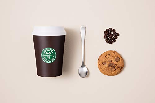 Image of Litem Pencil Holder - a Coffee Cup Style of Pencil Holder for organizing Your Desk with a Simple and Modern Look (5Hx3W, WhiteBrown)