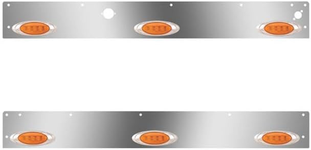 Technical Precision Replacement For KENWORTH T800 SF YEAR 2014 SS Day Cab Panel W6 P1 AmberAmber LED Block Heater Plug 14IN Spacing