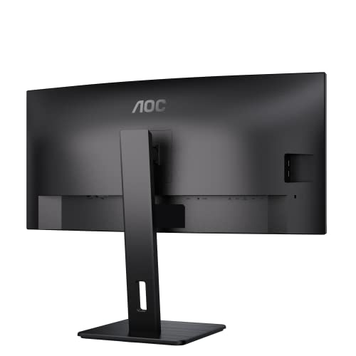 AOC CU34P3CV - 34 Zoll WQHD Curved Monitor, höhenverstellbar, Lautsprecher (3440x1440, 100 Hz, HDMI, DisplayPort, USB-C (65W PD), RJ45, USB Hub) schwarz – Bild 7