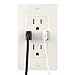 Newer Tech NWTPWR2U15ATRA Power 2U 15 Amp In-Wall Dual AC/USB Wall Outlet, Light Almond