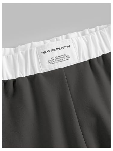 Image of RoseSeek Girl's Baggy Sweatpants Letter Patched Wide Leg Pants Elastic Waist Long Trousers Joggers Trendy