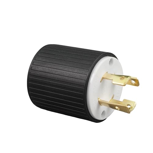HIITIO NEMA L14-30P Locking Plug AC150V Locking Plug Connector for Generator Grounding Electrical Replacement Industrial Grade UL Listed L14-30P