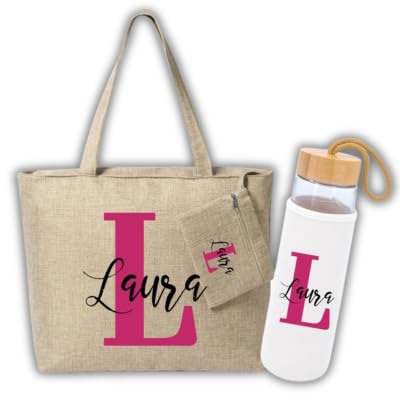 Weprintfy. | Pack Bolso y Botella de Cristal Personalizados con I...