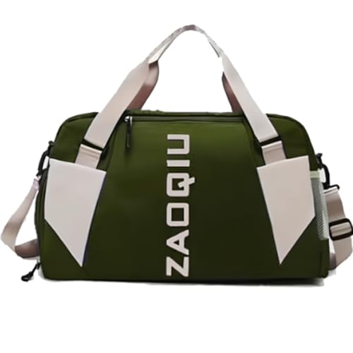 Bolsa De Mão Mala Viagem Academia Grande Avião Bordo 10kg Alça Ajustável Área Molhada Área Seca Compartimento Tênis (Verde Militar)