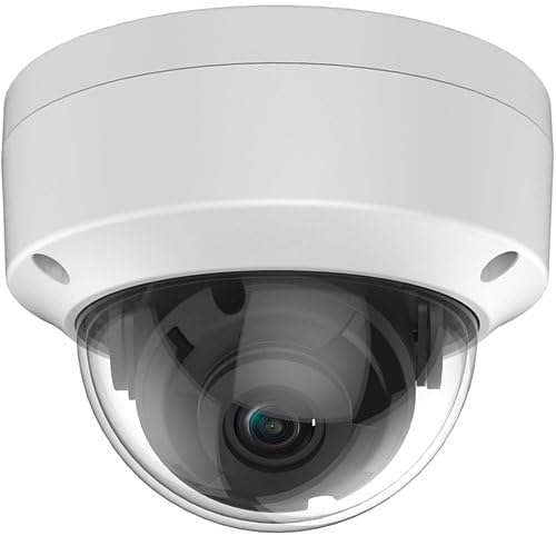 Marquis 6MP PoE IP Dom Camera with Microphone, Audio, IP Security Camera Outdoor Night Vision 98ft Weatherproof IP67 Vandal-Proof Wide Angle 2.8mm (3-Axis)