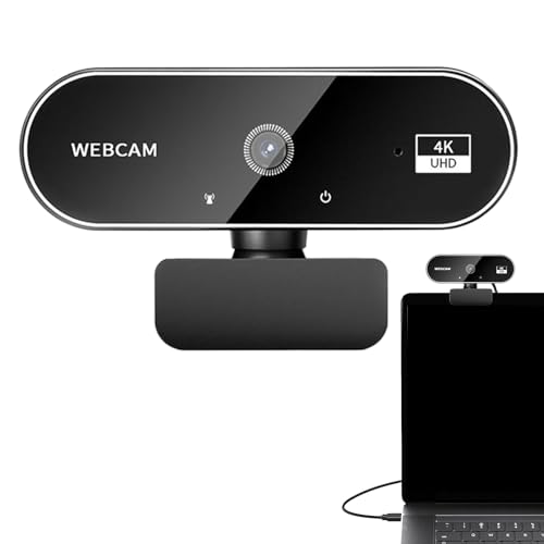ETUCYNG Cámara web para PC, cámara web | Monitor inalámbrico de video 4K para escritorio, conferencias, conferencias, equipos, reuniones, negocios, juegos, computadora