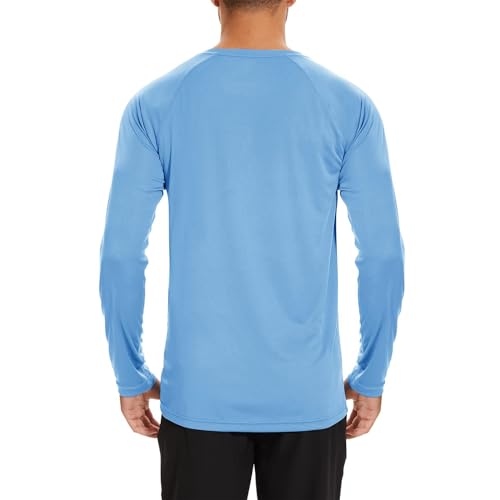 Men UPF 50+ UV Sun Protection Shirts Long Sleeve Lightweight Rash Guard T-Shirt Outdoor Quick Dry Tee Tops for Hiking Running2