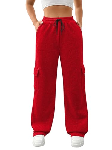 Image of KATECLO Women's Multi Flap Pocket Side Drawstring Waist Sweatpants