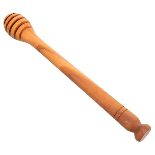 CONGARTENO Olive Wood Honey Stick Honey Jar Dipper Honey Dipper Stick Honey Stirrer Sticks Honey Stirring Stick Honey Server Wear-resistant Honey Dipper Honey Mixing Stirrer Jam re-usable