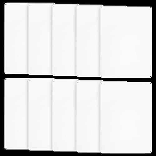 10-Pack White Blank Sign, 10"x 7" Plastic by Enjoyist - Used condition - US$19.46